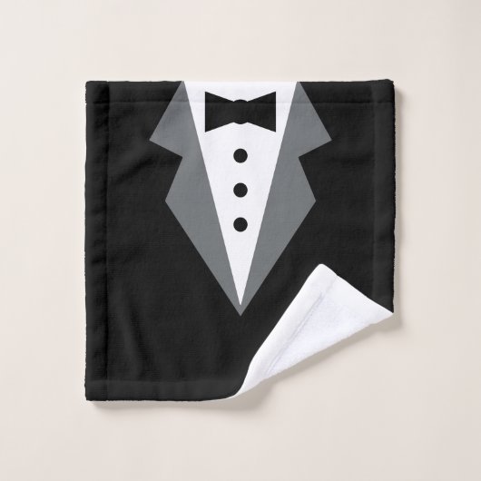 Fête des pères de Cravate noire Tuxedo (Gant de toilette)