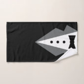 Fête des pères de Cravate noire Tuxedo (Serviette à main)
