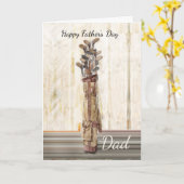 Fête des pères de golf, Aquarelle, Carte de voeux (Fleur jaune)