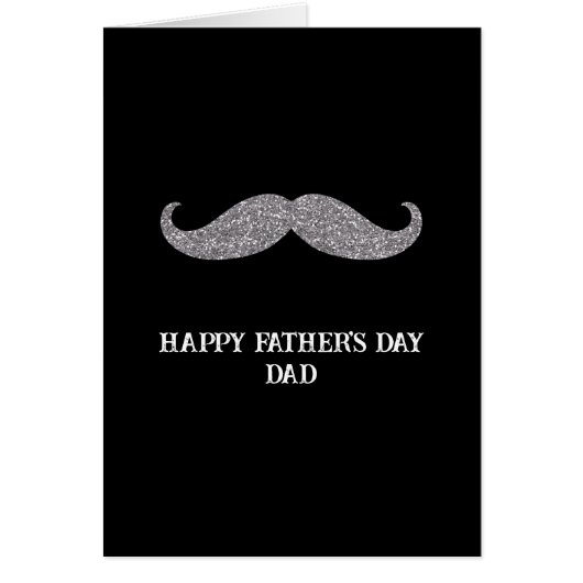 Fête des pères de moustache d'argent noir (Devant)