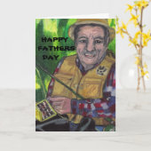 FÊTE DES PÈRES, DISPARU carte de pêche (Fleur jaune)