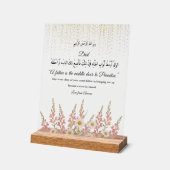 Fête des pères don islamique, papa, plque acryliqu (Angle)