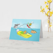 Fête des pères Eau Amusante Ski Avec Carte Requin (Fleur jaune)