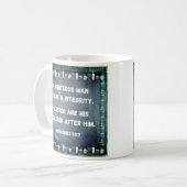 Fête des pères Écriture Mug Russe Turquoise gris b (Devant gauche)