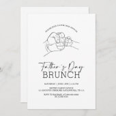 Fête des pères Élégante Rustique Brunch Invitation (Devant / Derrière)