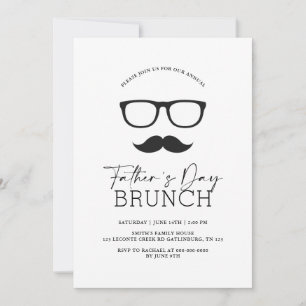 Fête des pères Élégante Rustique Brunch Invitation