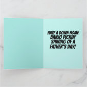 FÊTE DES PÈRES FUNNY CHAT JOUER CARTE BANJO (Intérieur)