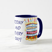 Fête des pères gâteau Mug (Devant droit)