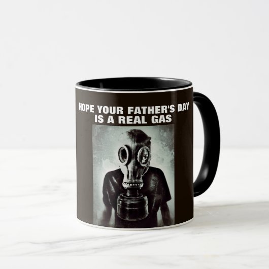 FÊTE DES PÈRES GAZ MASK CAFÉ MUG (Devant droit)