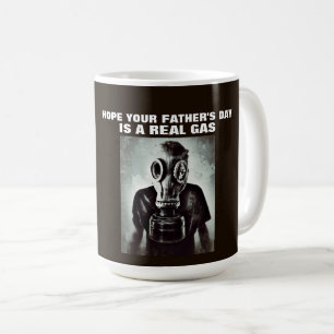 FÊTE DES PÈRES GAZ MASK FUNNY CAFÉ MUG
