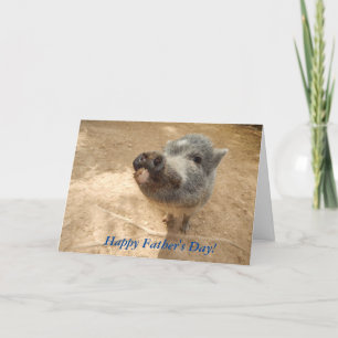 Fête des pères Happy Personnalisée, Mini Carte Pig