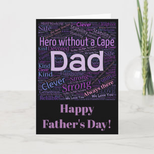 Fête des pères Hero Papa Carte de vacances
