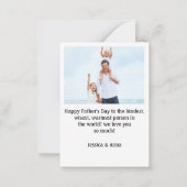 fête des pères heureuse, 4 photos carte de vacance (Dos)