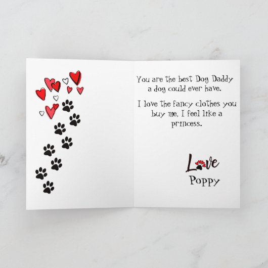 Fête des pères heureuse de votre carte affectueuse (Intérieur)