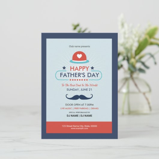 Fête des pères Invitation Flyer (Debout devant)