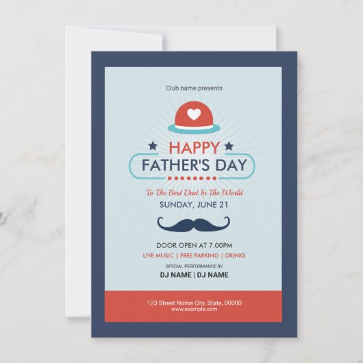 Fête des pères Invitation Flyer (Devant)