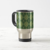 Fête des pères Jacquard verte café cadeau Mug (Devant gauche)