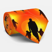 fête des pères joyeuse  hommes cravate (Roulé)