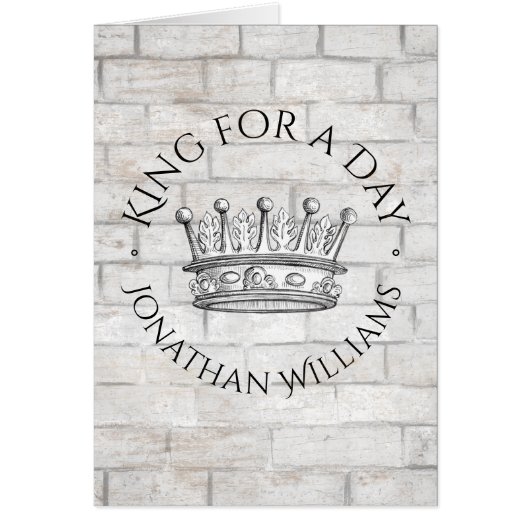 Fête des pères King pour une journée Carte de voeu (Devant)