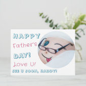 Fête des pères Love U Daddy Faire-part de grossess (Debout devant)