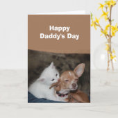 Fête des pères Meilleur Papa De Animaux Carte De V (Fleur jaune)