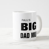 Fête des pères moderne Big Papa Mug Nom personnali (Devant droit)