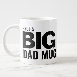 Fête des pères moderne Big Papa Mug Nom personnali