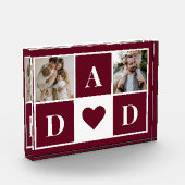 Fête des pères moderne rouge Deux blocs photo de f (Gauche)