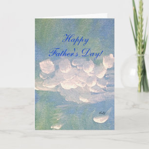 Fête des pères Nuages blancs Carte de peinture Cie