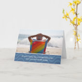 Fête des pères, Ocean Beach avec carte de voeux Wa (Fleur jaune)