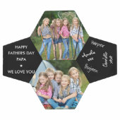 Fête des pères Papa 2 Photo Signé Soccer Ball (Plat)