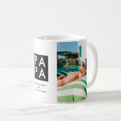 Fête des pères Papa Photo Collage Café Mug (Devant droit)