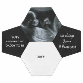 Fête des pères Papa sera Sonogramme Photo personna (Plat)