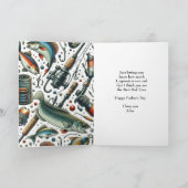 Fête des pères Pêche Carte de voeux de vacances (Intérieur)