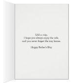 Fête des pères père de naissance avec carte et mot (Intérieur (Droit))