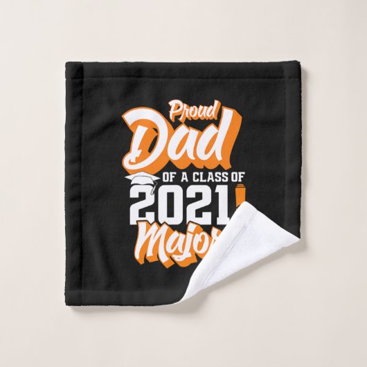 Fête des pères | Père fier d'une classe de 2021 (Gant de toilette)