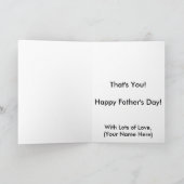 Fête des pères personnalisée / Carte de voeux d'an (Intérieur)