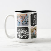 Fête des pères Photo Collage Mug (Gauche)