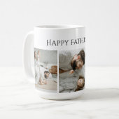 Fête des pères Photo Mug - Custom 3 Photos & Texte (Devant gauche)