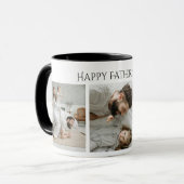 Fête des pères Photo Mug - Custom 3 Photos & Texte (Devant gauche)