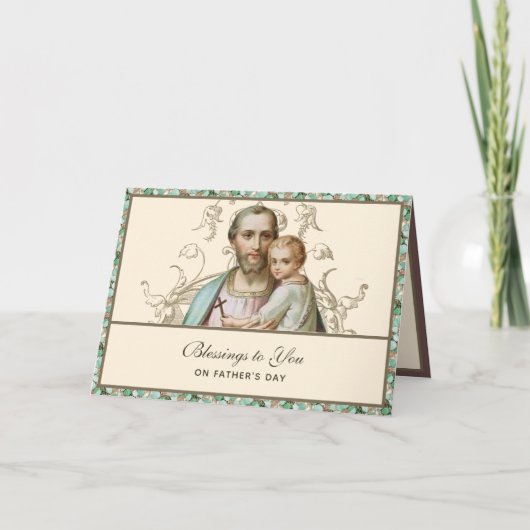 Fête des pères Saint Joseph Jésus Carte religieuse (Devant)