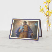 Fête des pères Saint Joseph Jésus Carte religieuse (Fleur jaune)