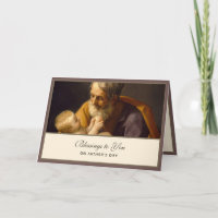 Fête des pères Saint Joseph Jésus Carte religieuse