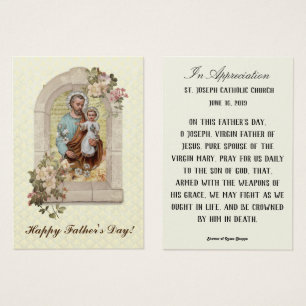 Fête des pères Saint Joseph Souvenir Cartes sainte