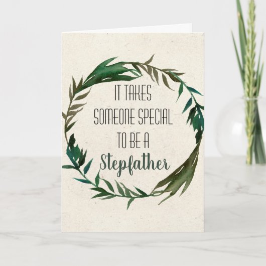 Fête des pères Stepfather Carte Feuille Step-dad (Devant)