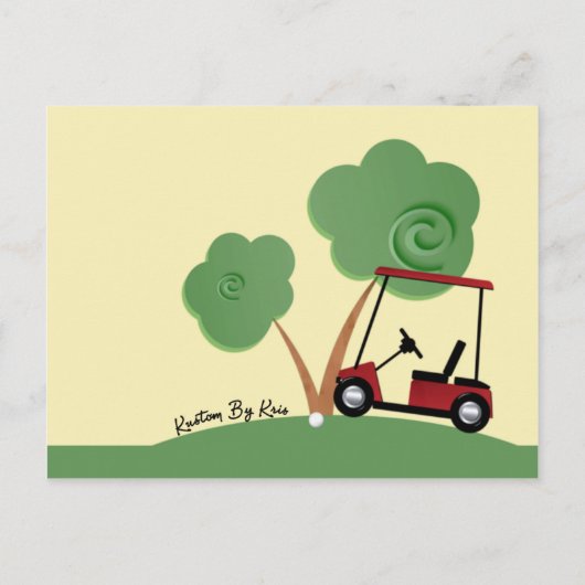 Fête des pères Tee off Invitation (Dos)