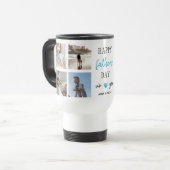 Fête des pères Travel Mug | Collage personnalisé (Devant gauche)
