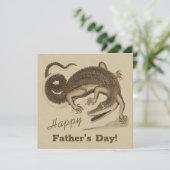Fête des pères Wild happy dancing crocodile Carte (Debout devant)