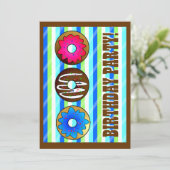 Fête des petits Donut Anniversaire Invitation 5 x (Debout devant)
