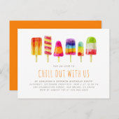 Fête des sucettes glacées | Invitation d'anniversa (Devant / Derrière)